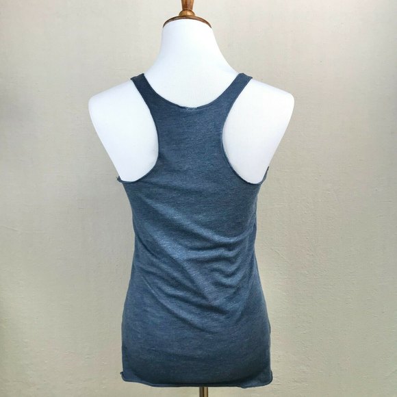 Next Level Women's Medium "Suck It Up Buttercup" Racerback Tank in Indigo/White - Picture 4 of 11